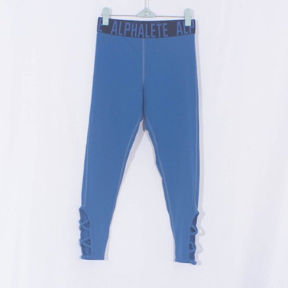 ALPHALETE High Rise Crisscross Detail Leggings Size S - Picture 3 of 7